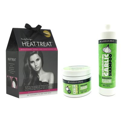 Heat Treat Cap + GARLIC Shampoo & Conditioning Mask